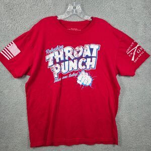 Grunt Style T Shirt Mens Size XL Red Throat Punch Short Sleeve